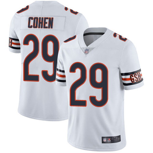 Chicago Bears Limited White Men Tarik Cohen Road Jersey NFL Football 29 Vapor Untouchable